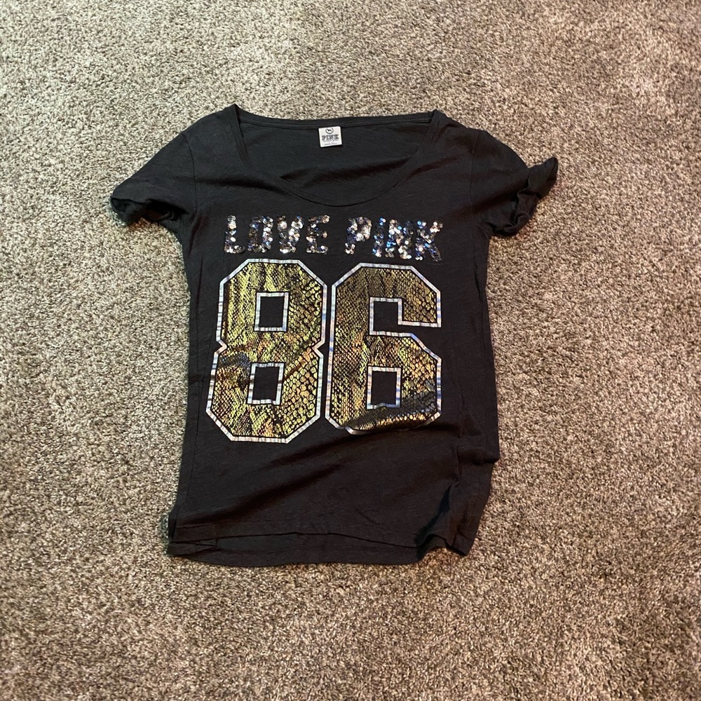 Pink Victoria Secret short sleeve shirt